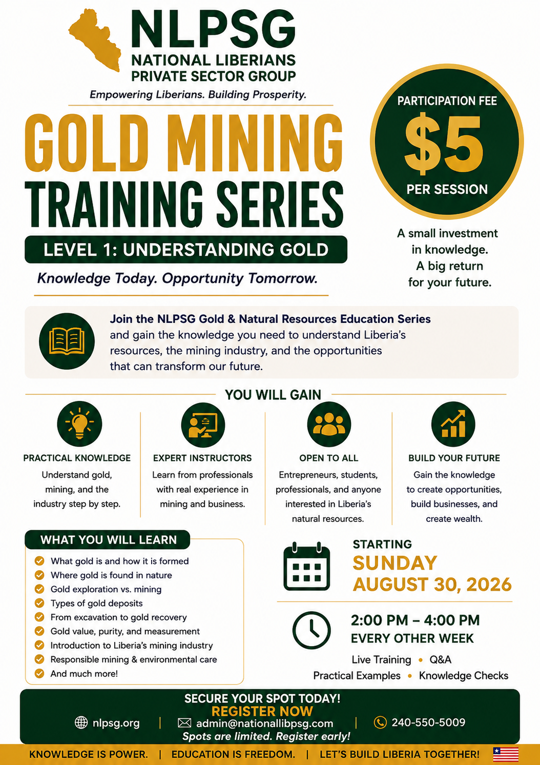 NLPSG Gold Mining Training Series – Level 1